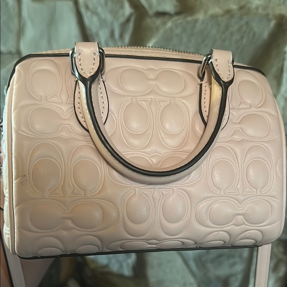 Coach Pink Mini Rowan with Embossed Design - Picture 4 of 4